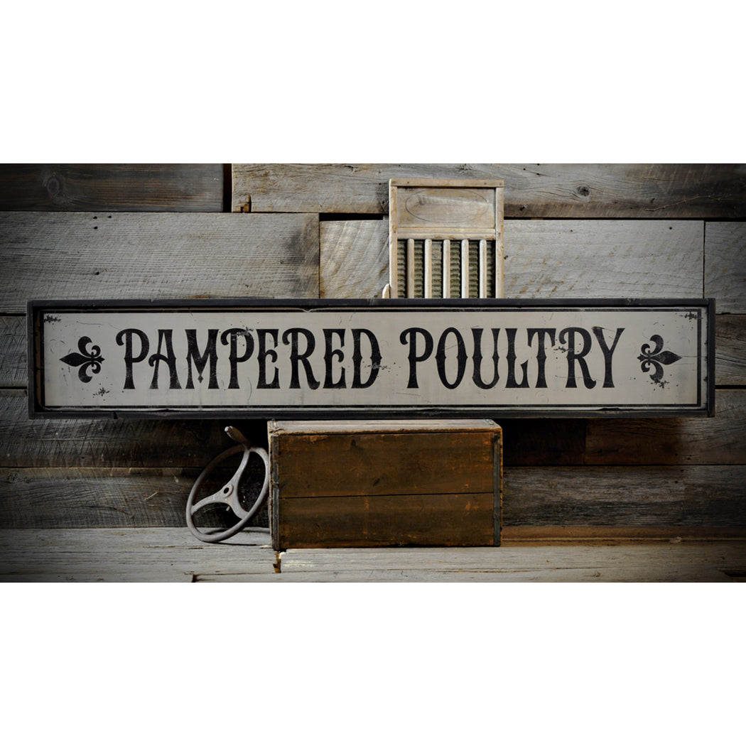 Chicken Farm Poultry Rustic Wood Sign