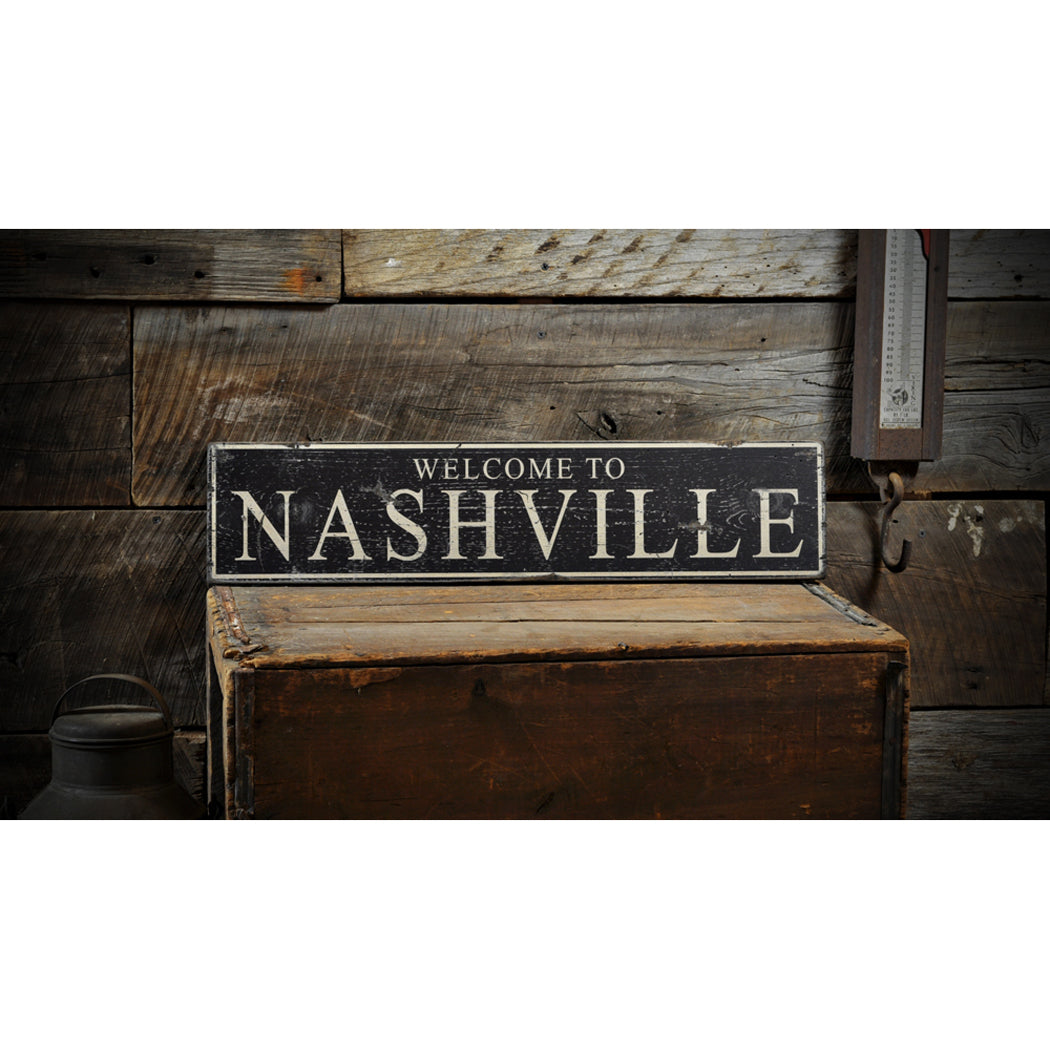 Welcome to City Rustic Wood Sign