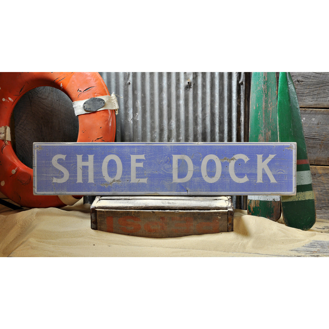 Boat Dock Name Rustic Wood Sign