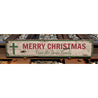 Christmas Cross Rustic Wood Sign