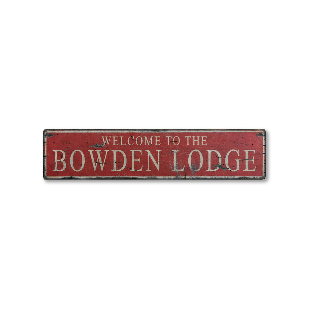 Welcome to Family Lodge Rustic Wood Sign