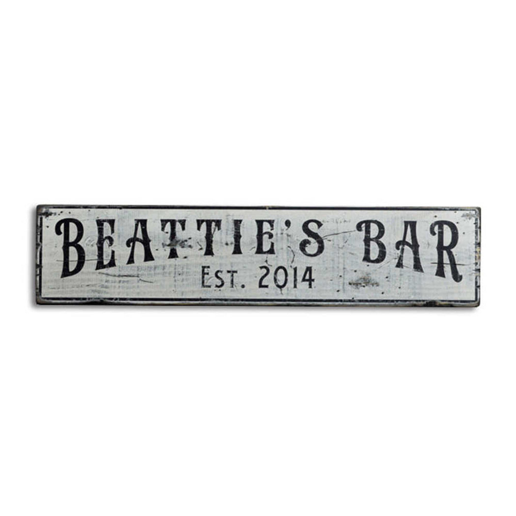 Bar Rustic Wood Sign