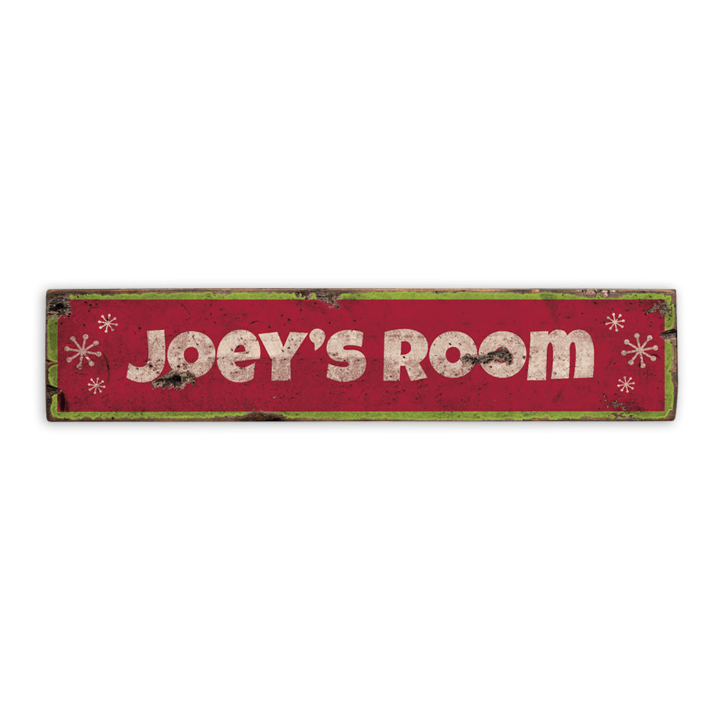 Kids Christmas Rustic Wood Sign