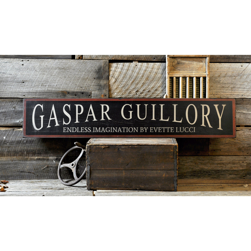 Art Gallery Business Rustic Wood Sign