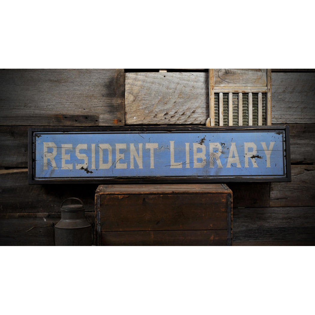 Library Librarian Rustic Wood Sign