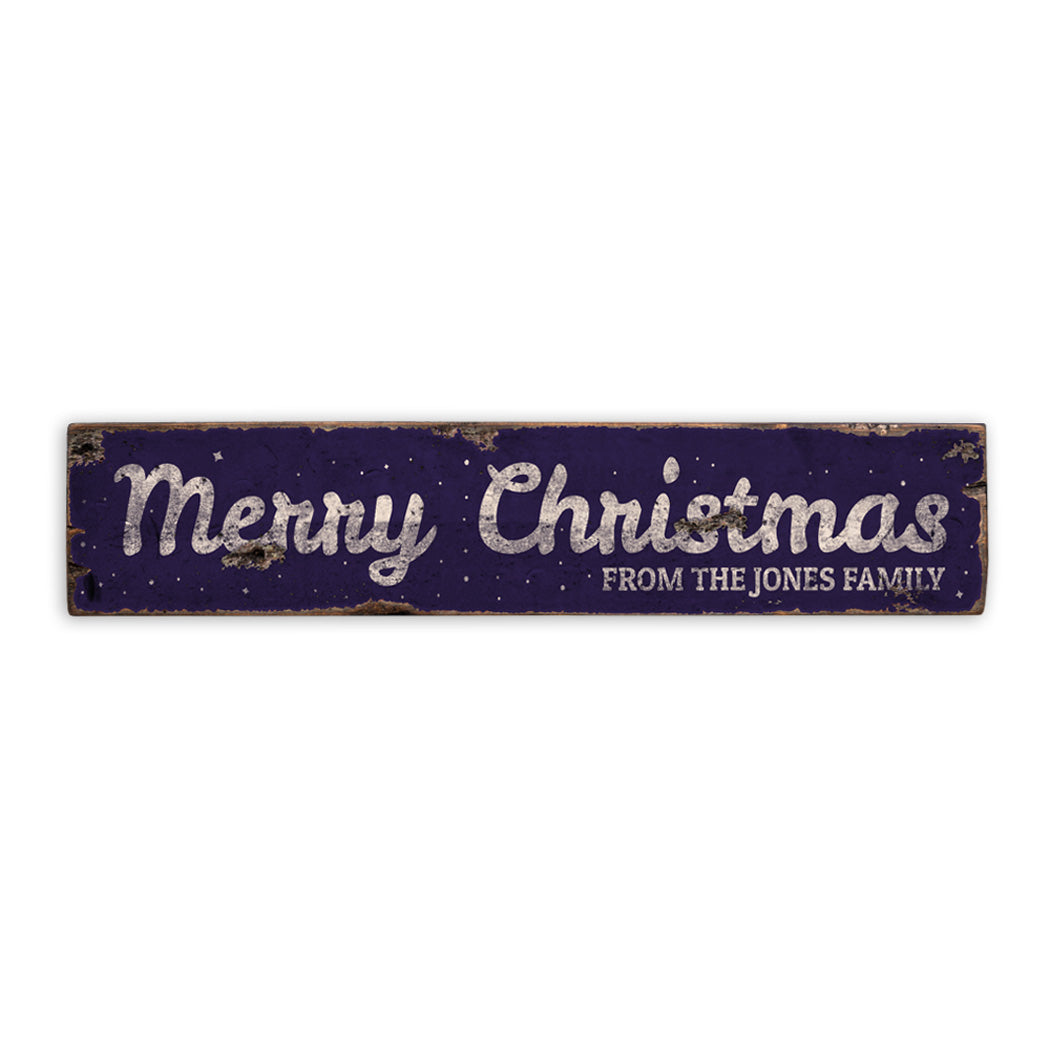 Snowy Christmas Rustic Wood Sign