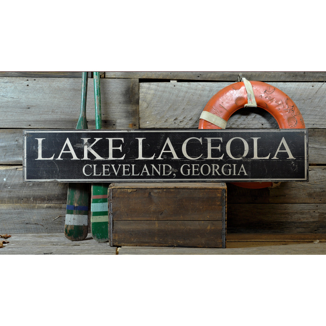 Lake House Rustic Wood Sign