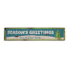 Season's Greeting Christmas Tree Rustic Wood Sign