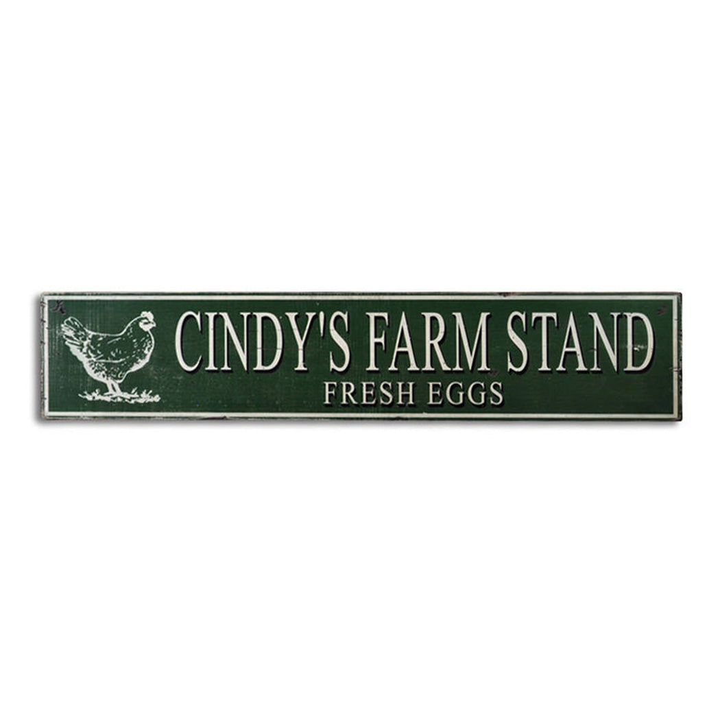 Chicken Farm Fresh Eggs Rustic Wood Sign