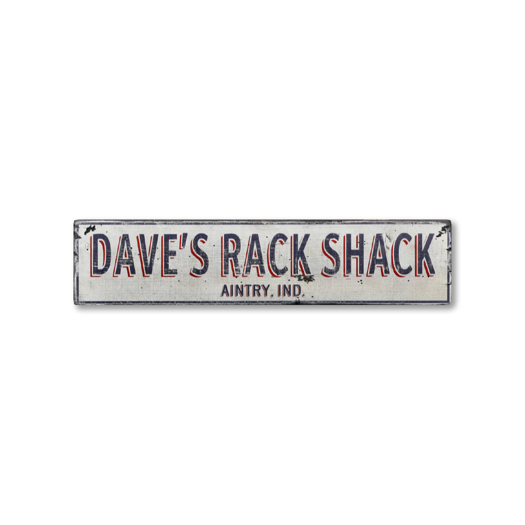 Deer Hunting Rack Shack Rustic Wood Sign