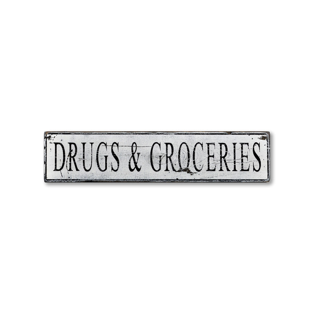 Drugs Rustic Wood Sign