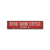 Cattle Ranch City State Rustic Wood Sign