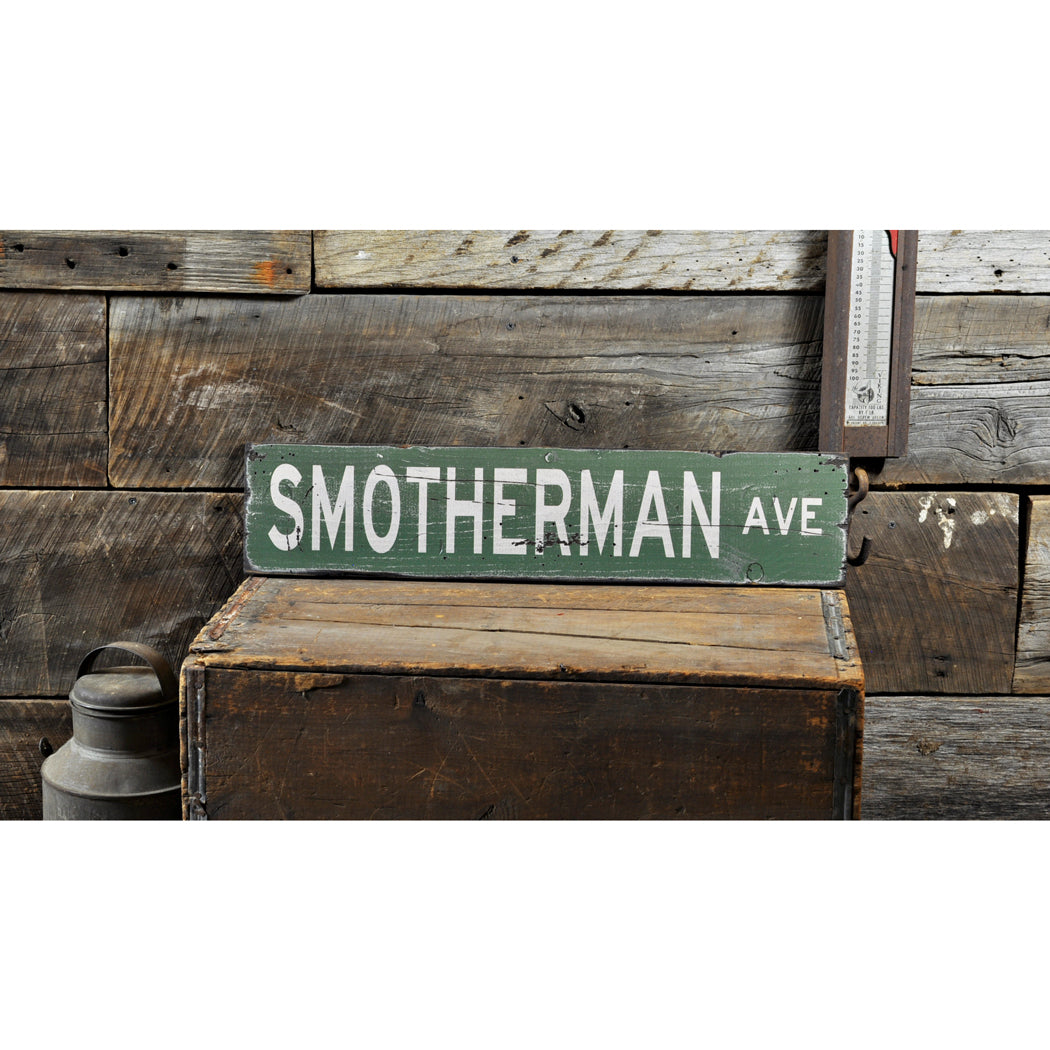 Street Rustic Wood Sign