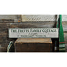 Family Cottage Est Date Rustic Wood Sign