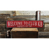 Family Club Est Date Rustic Wood Sign