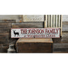 Family Lake House Deer Rustic Wood Sign