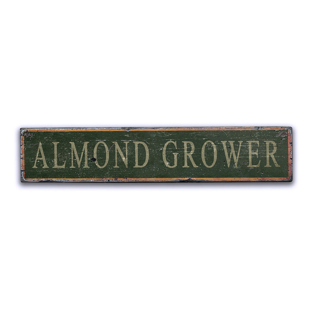 Almond Farm Rustic Wood Sign