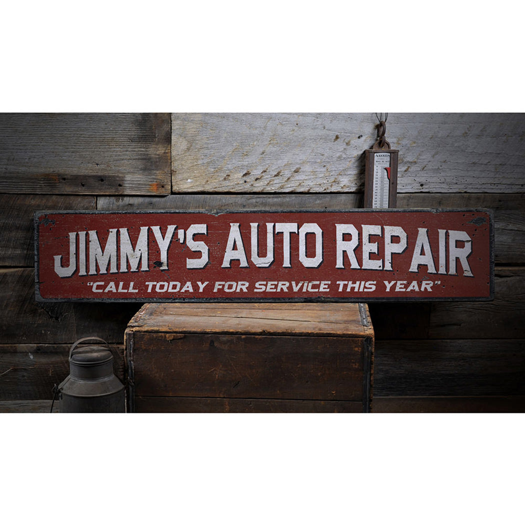 Auto Repair Rustic Wood Sign