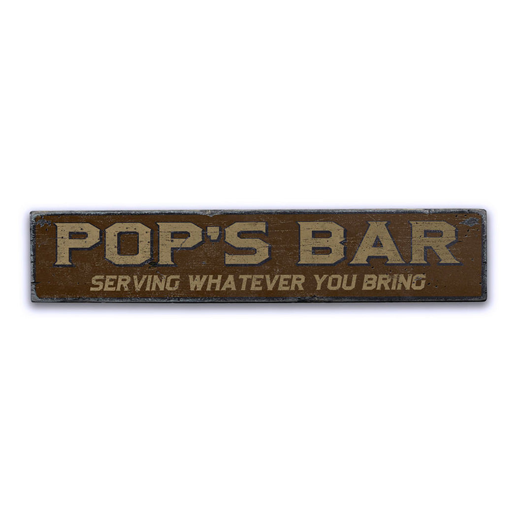 Bar Rustic Wood Sign