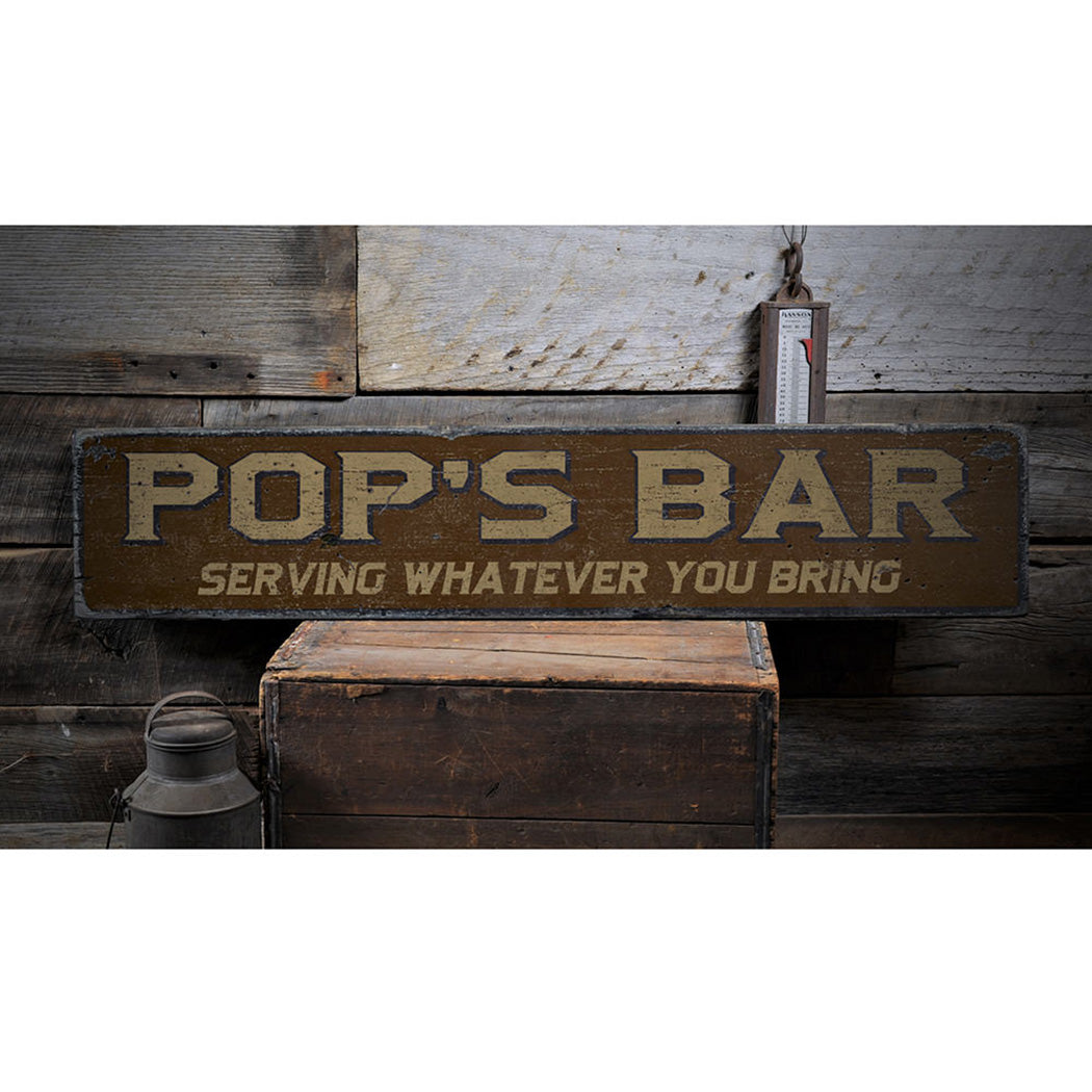 Bar Rustic Wood Sign