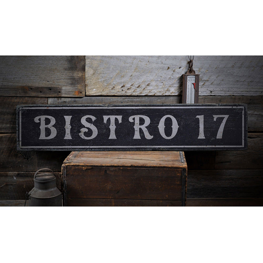 Bistro Rustic Wood Sign