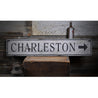 Charleston Directional Rustic Wood Sign