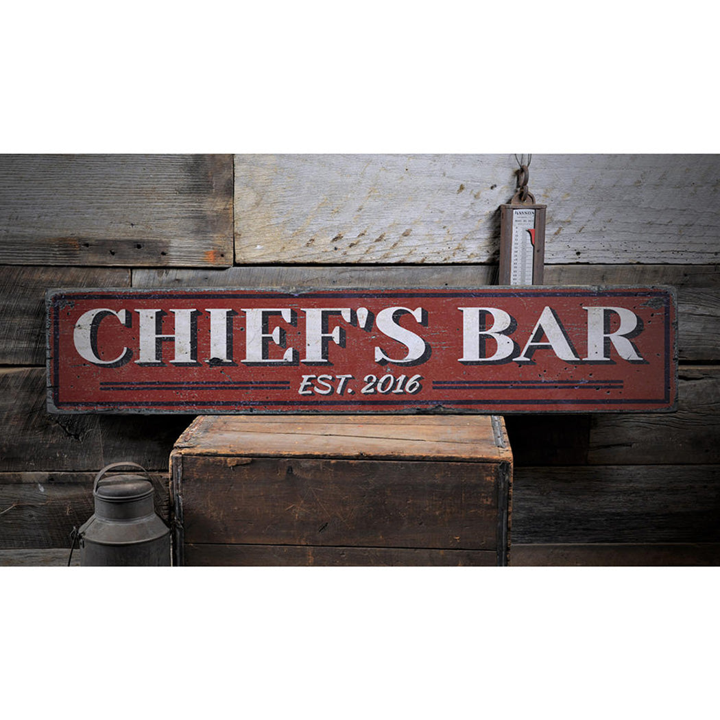 Bar Rustic Wood Sign