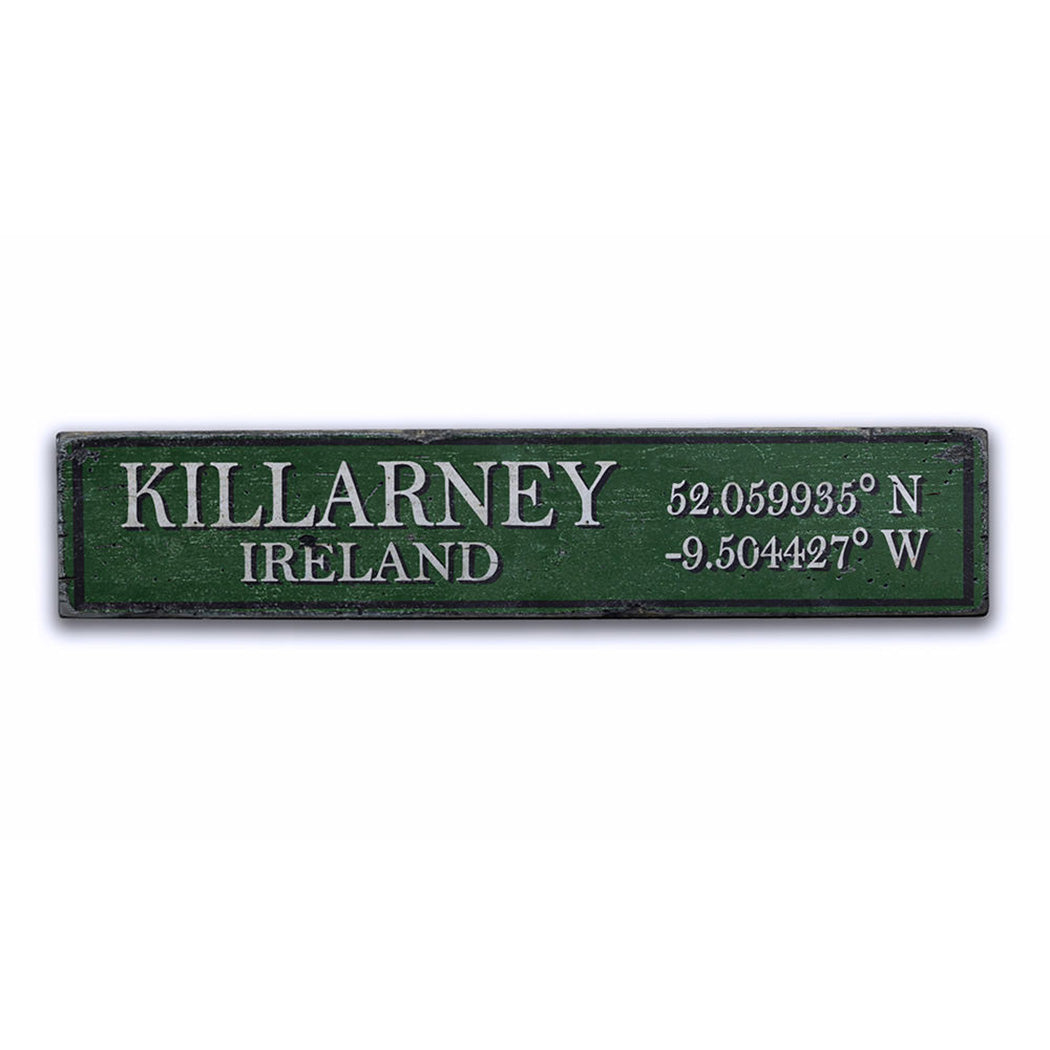 Ireland Rustic Wood Sign