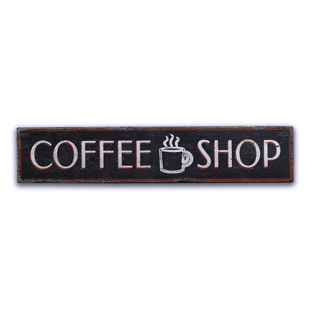 Coffee Shop Rustic Wood Sign