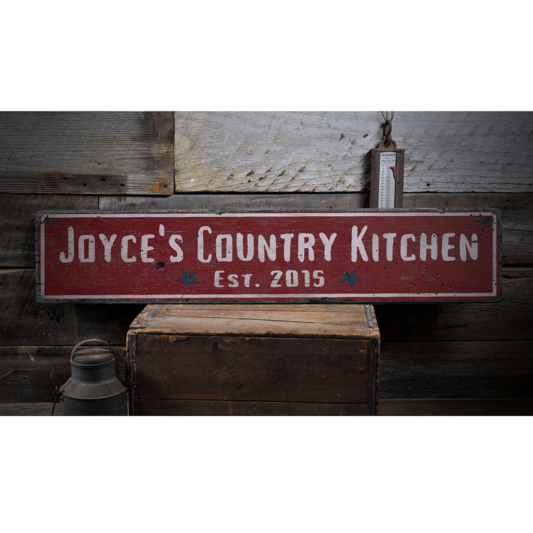 Country Kitchen Rustic Wood Sign