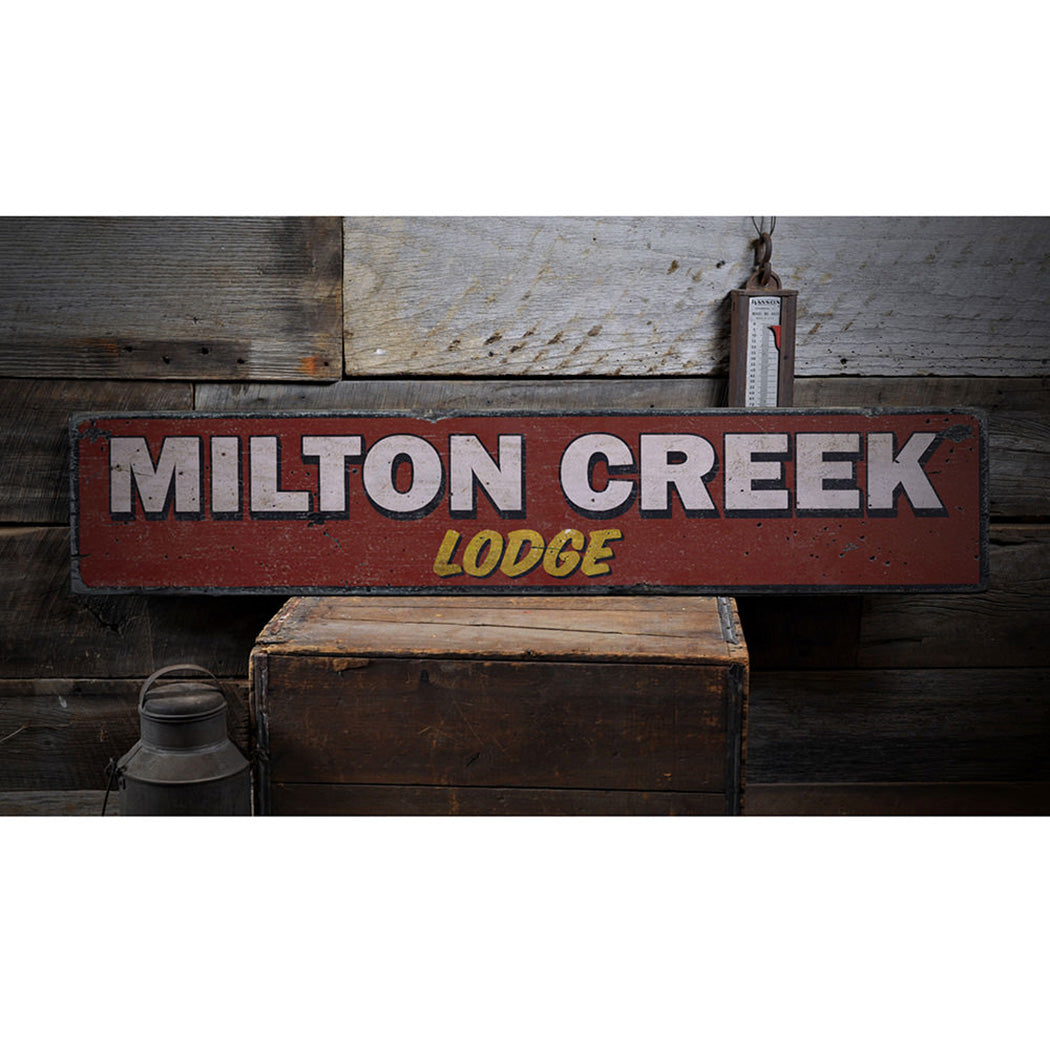 Lodge Rustic Wood Sign