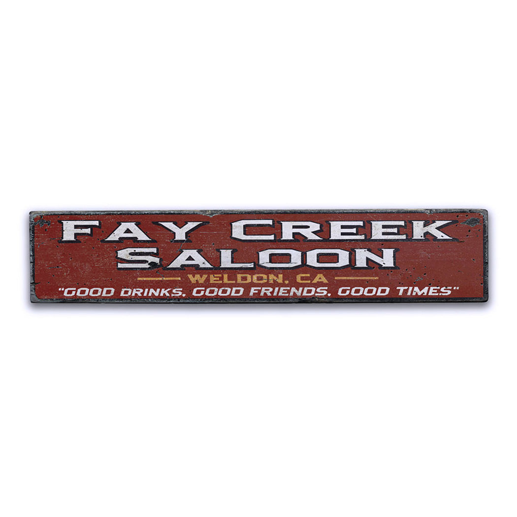 Saloon Rustic Wood Sign