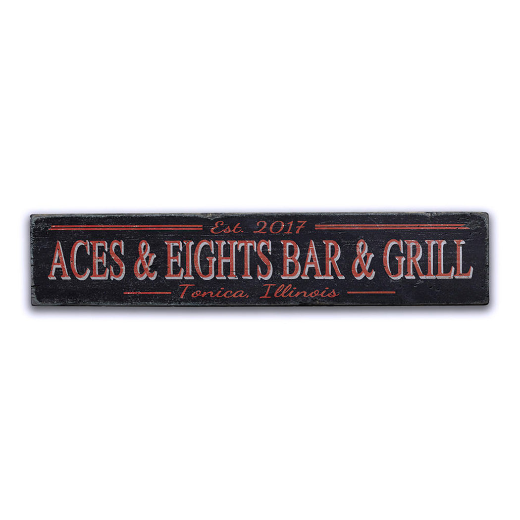 Bar Rustic Wood Sign