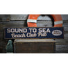 Beach Club Rustic Wood Sign