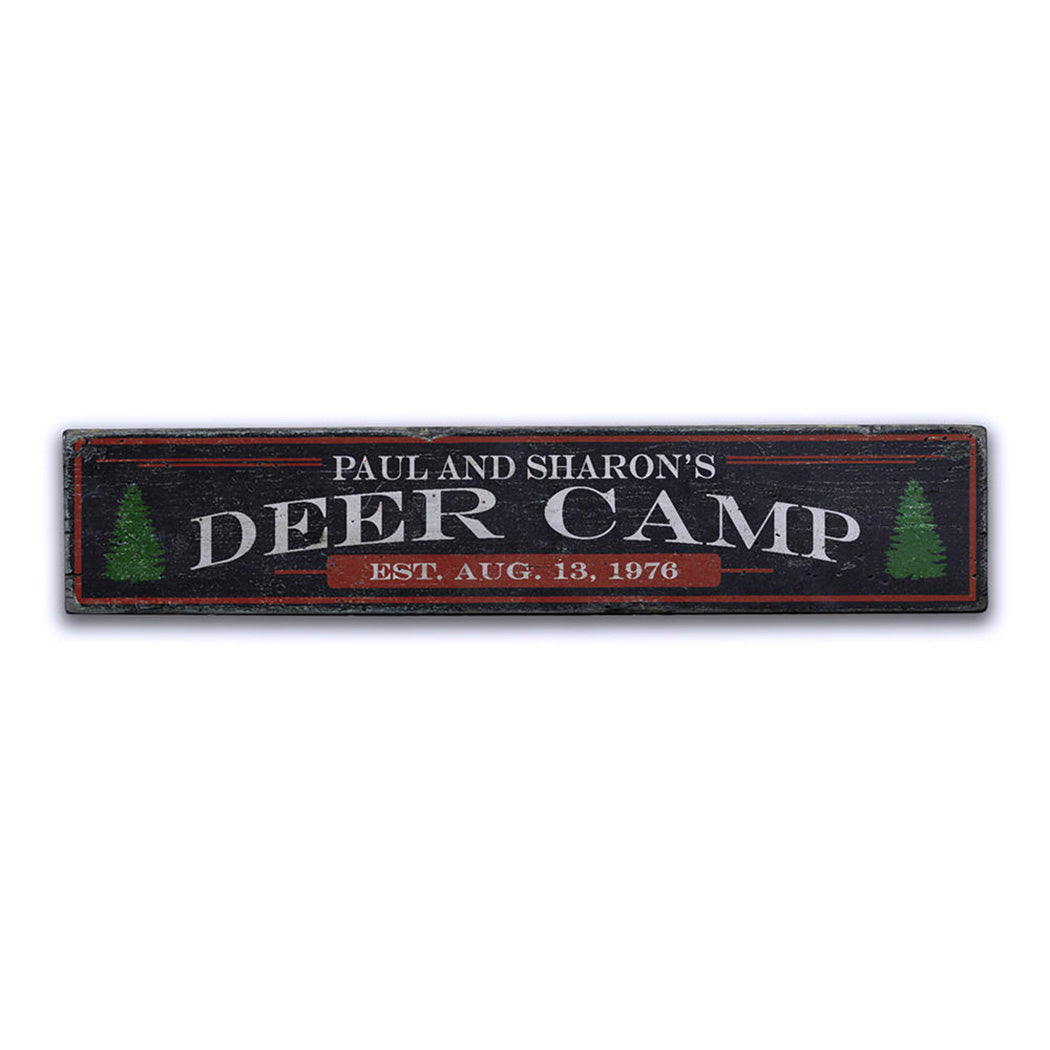 Deer Camp Rustic Wood Sign