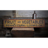 Fruit Vegetable Stand Rustic Wood Sign