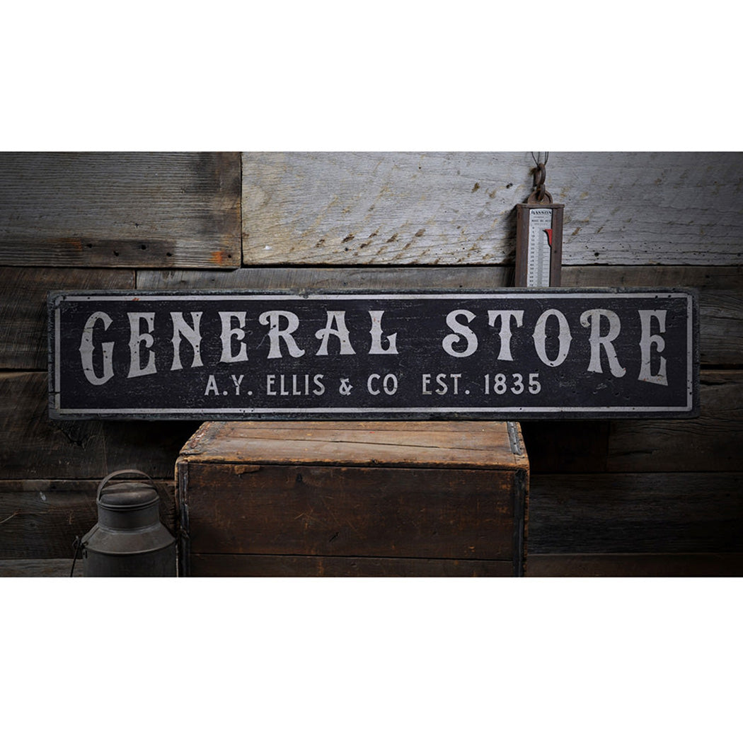 General Store Rustic Wood Sign