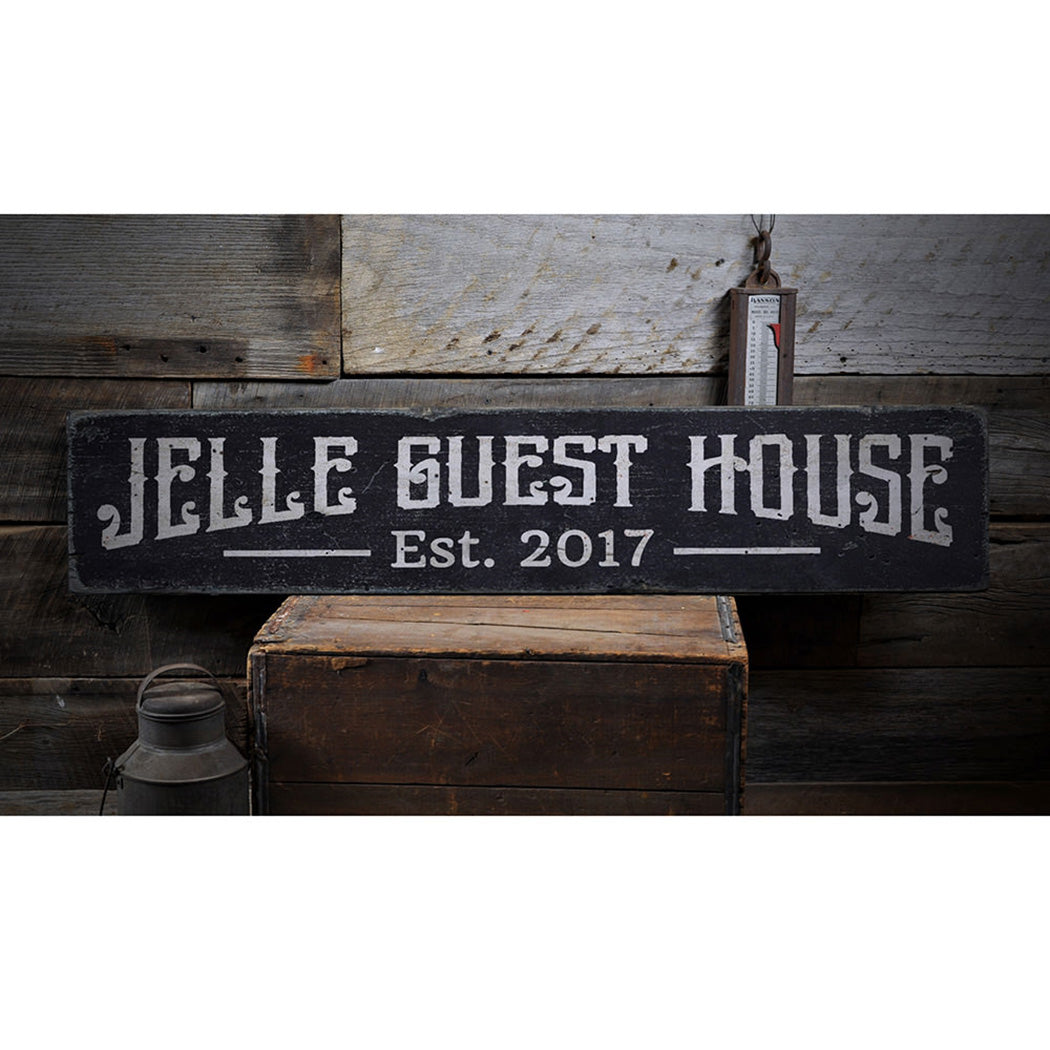 Guest House Rustic Wood Sign