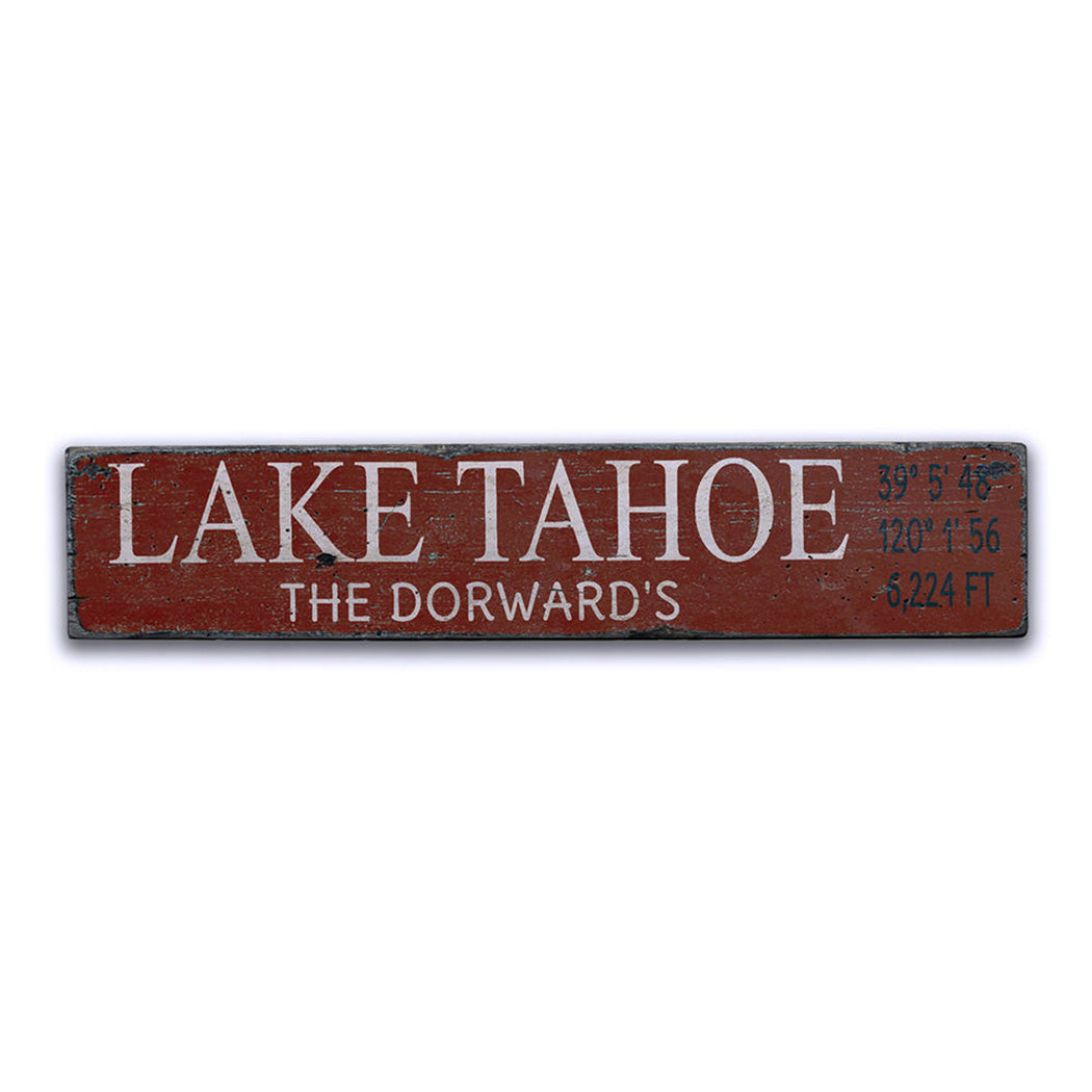 Lake Rustic Wood Sign