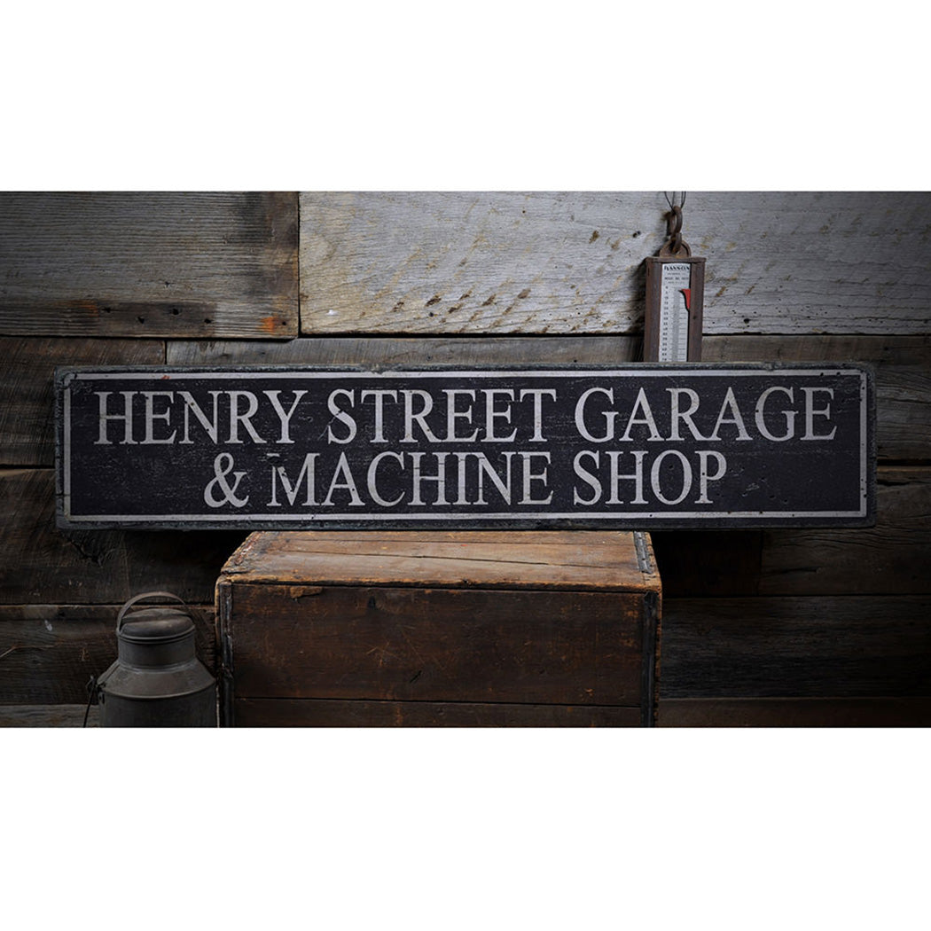 Machine Shop Rustic Wood Sign