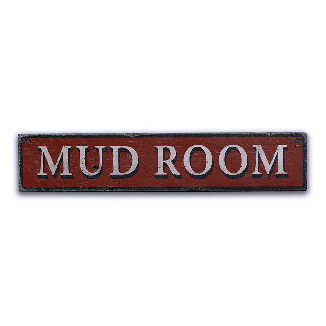 Mud Room Rustic Wood Sign