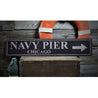 Navy Pier Rustic Wood Sign