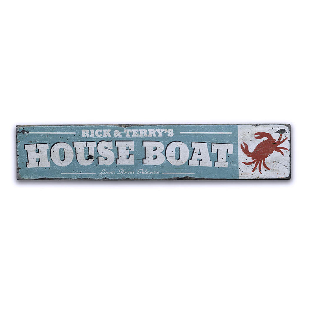 Boat House Rustic Wood Sign