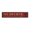 Believe Cross Rustic Wood Sign