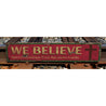 Believe Cross Rustic Wood Sign