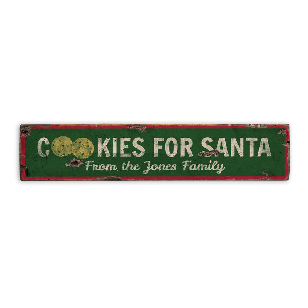 Christmas Cookies Rustic Wood Sign