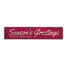 Season's Greetings Snowflake Rustic Wood Sign