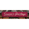 Season's Greetings Snowflake Rustic Wood Sign