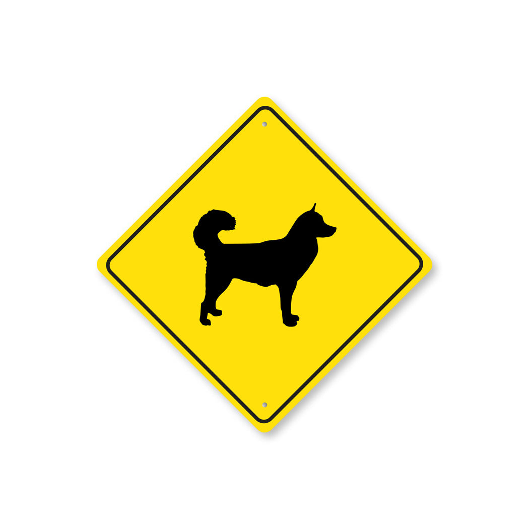 Dog Crossing Diamond Sign - Names Starting with "A"