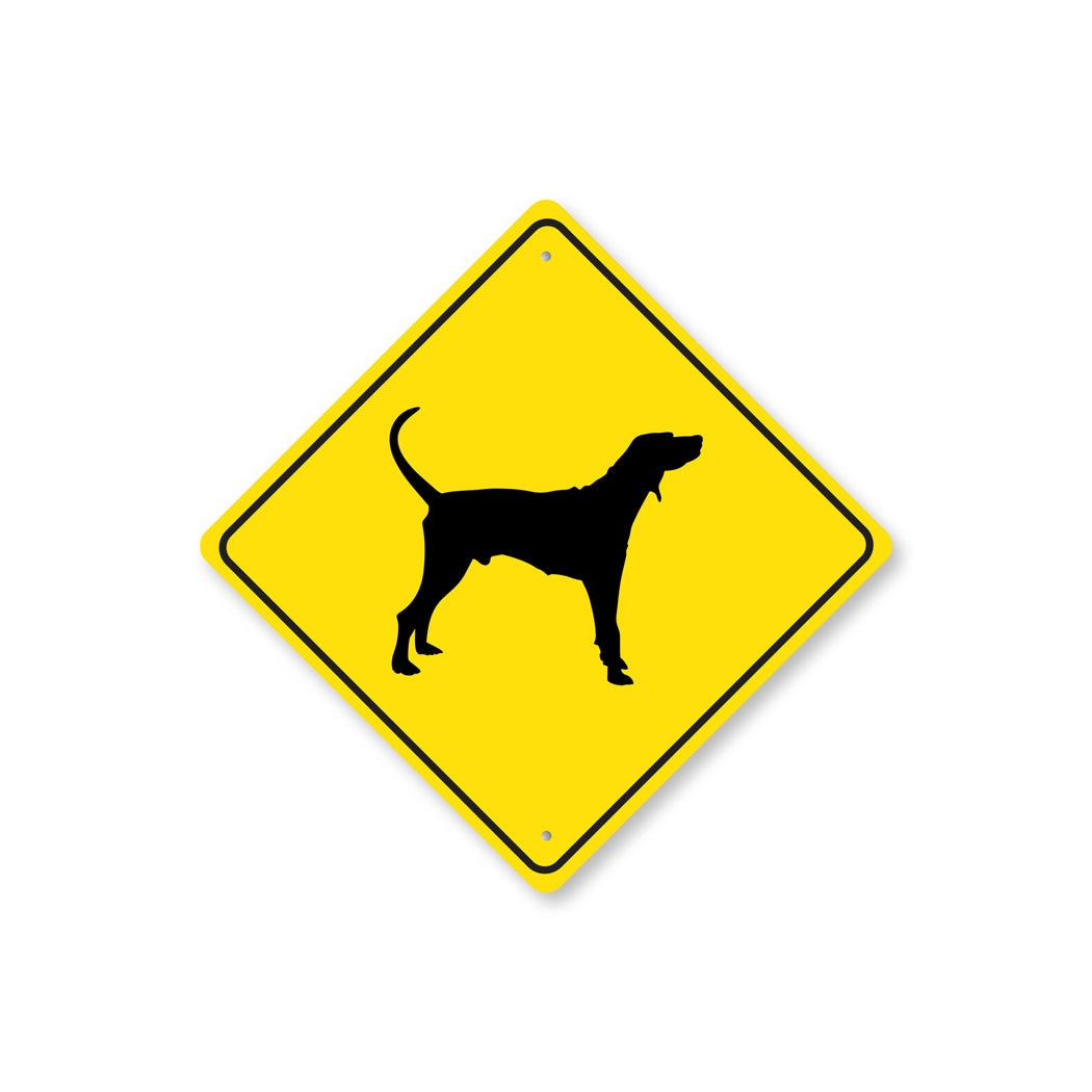 Dog Crossing Diamond Sign - Names Starting with "A"